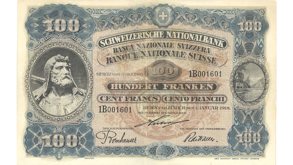 3ème série de billets 1918, Billet de 100 francs, recto