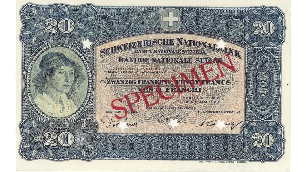 3ème série de billets 1918, Billet de 20 francs, recto